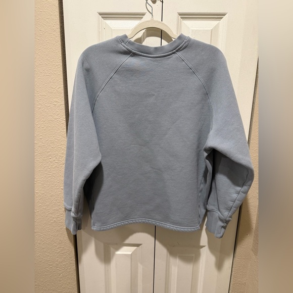 Vuori Restore Oversized Crew Neck Sweatshirt in Light Cloud , size Small - Picture 10 of 11